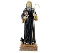Holyart Resin and PVC statues: Saint Benedict statue crow resin 21 cm
