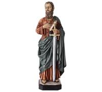Holyart Resin and PVC statues: Saint Paul statue in painted resin, 28 cm