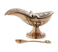 Holyart Thuribles and boats: Censer with spoon in golden brass