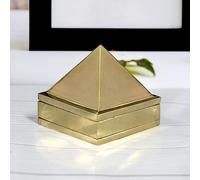 HOLYDAY Brass Wish Pyramid, 3 Layer, 1 inch, 91 Pyramids, Gold, Home Decor for Pooja, Antique Items God Prayer, Pack of 1