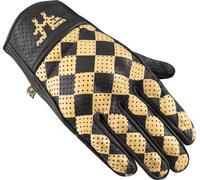 HolyFreedom Bullit Perforated Motorcycle Gloves, black-yellow, size M for Men
