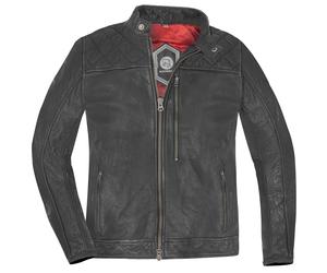 HolyFreedom Burn Out Black Motorcycle Leather Jacket, black, size M for Men