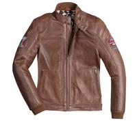 HolyFreedom Due Motorcycle Leather Jacket, brown, size XL for Men