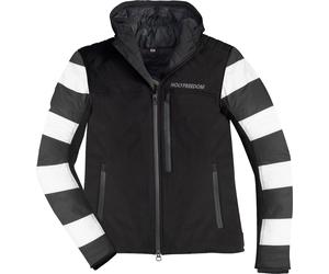 HolyFreedom Prison Softshell Motorcycle Textile Jacket, black-white, size 2XL for Men