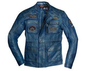 HolyFreedom Quattro Evolution Motorcycle Leather Jacket, blue, size L for Men