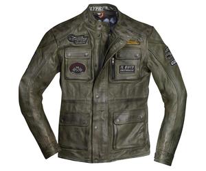 HolyFreedom Quattro Evolution Motorcycle Leather Jacket, green, size L for Men