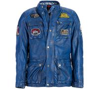 HolyFreedom Quattro Motorcycle Leather Jacket, blue, size S for Men