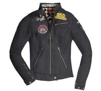HolyFreedom Quattro Waxed Ladies Motorcycle Textile Jacket, black, size L