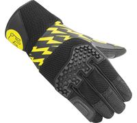 HolyFreedom Saetta perforated Motorcycle Gloves, black-yellow, size M for Men