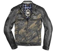HolyFreedom Zero Camo motorcycle leather/textile jacket, black-multicolored, size S for Men