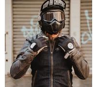 HolyFreedom Zero Denim Motorcycle Leather/Textile Jacket, black/brown, size S