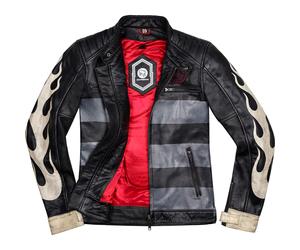 HolyFreedom Zero Inferno Special Edition Motorcycle Leather Jacket, size S for Men