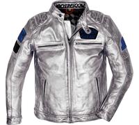 HolyFreedom Zero Totem Motorcycle Leather Jacket, silver, size L for Men