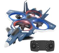 HOLYFUN Foam Fighter Jet Drone for Kids, RC Plane Easy to Fly Remote Control Airplane with Auto Hovering, 360° Flip and 2 Batteries (12 Mins Flight)