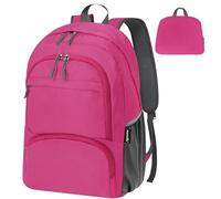 HOLYLUCK 20L lightweight packable Hiking Daypack Foldable Backpack for Men Women Small Travel Outdoor Foldable Shoulder Bag-pink
