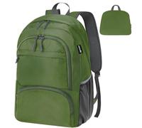 HOLYLUCK 20L lightweight packable Hiking Daypack Foldable Backpack for Men Women Small Travel Outdoor Foldable Shoulder Bag, Army Green, S, Vacation