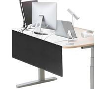 HolyMaji 48" Under Desk Privacy Panel Self-Adhesive Modesty Panel with Wire Pocket for Cable Management Organizer Heavy Duty Desk Skirt - Office Home or Standing Workstation Concealer Shield