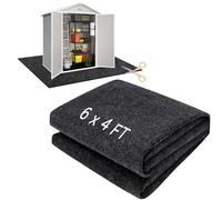 HolyMaji 6 x 4 FT Outdoor Storage Shed Floor Mat Waterproof Garden Shed Flooring Mat Washable Carport Furniture Dustproof Anti-Slip Pad for Protect Shed Flooring from Wear - Tool Shed Not Include