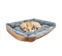 Holywarm Premium Calming Dog & Cat Bed - Soft Anti-Anxiety Pet Sofa with Non-Slip Bottom, Machine Washable for Labrador, German Shepherd, Golden Retriever, Teddy, and More (Brown, L)