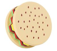 Holzbausteine, Holzgebäudespielzeug - Sechseckige Gebäudespielzeug Hamburger Holzstapelblöcke,Puzzle -Vorschul -Bildungsspiele zum Geburtstag &