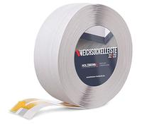 HOLZBRINK Skirting Board Soft Self Adhesive Birch 32x23 mm 5 m PVC Flexible Baseboard Self- Stick Transition Profile Wall Caulk Strip