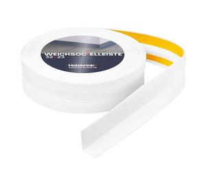 HOLZBRINK Skirting Board Soft Self Adhesive White 32x23 mm 5 m PVC Flexible Baseboard Self- Stick Transition Profile Wall Caulk Strip