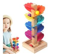 Holzerner Music Train Rainbow Singing Tree Toy with Marble Ball Run Games Wiring Ramp Role Games, Pedagogical Convention Task Convention