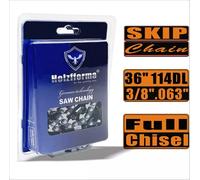 Holzfforma 3/8'' .063'' 36inch 114DL Skip Chain Full Chisel Chainsaw Saw Chain