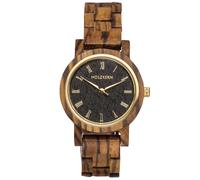Holzkern Earth 9010631014766 - Woman - 30 mm - Analogue - Quartz - Mineral Glass Black 15 mm