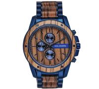 Holzkern Gareth 9120078333167 - Man - 45 mm - Analogue - Quartz - Mineral Glass Brown 22 mm