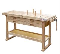 Holzmann 1.64M Woodworkers Work Bench With Drawers And Vice - Wb162L