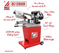 HOLZMANN BS128HDR Metal Band Saw 125mm 230V Hydraulic Mitre