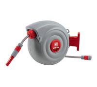 Holzmann WSR15M Garden Hose Reel 15m Grey/Red, Auto Roll-Up, Rotat...