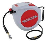 Holzmann Machine Air Hose Reel 10m PVC Auto-Roll Swivel Mount LSR10AIR