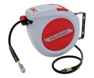 Holzmann Machine Air Hose Reel 10m PVC Auto-Roll Swivel Mount