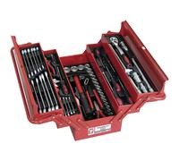 Holzmann Machine WZK86CrV Tool Box: 86-Piece Set Red Metal Box