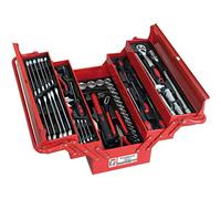 Holzmann Machine WZK86CrV Tool Box: 86-Piece Set Red Metal Box