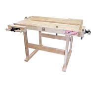 Holzmann Wb155Twin Double Sided Hardwood Workbench, Brown