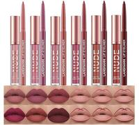 Holzsammlung 12 Pcs Liquid Lipstick Lipliner Set Matte Long Lasting Non-Fading Stay On 24 Hours Waterproof Nude Lipstick Makeup Set Gift For Women Red Lifter Lip Gloss