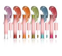 Holzsammlung 6 Colors Liquid Glitter Eyeshadow, Double Head Shimmer Eye Shadow Makeup, Highly Pigmented, Glitter Finish, Quick Drying Long Lasting, Creates High-Impact Multi Dimensional Eye Looks