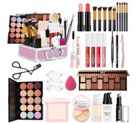 Holzsammlung All-in-one Makeup Set, Cosmetic Make Up Starter Kit Include Eyeshadow Palette Lipstick Blush Foundation Concealer Face Powder Lipgloss Brush etc, Make Up Gift Set for Women - Kit102B