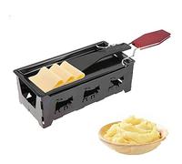 Holzsammlung Cheese Melter Raclette Grill, Non-Stick Mini Rotaster Baking Tray Stove Set,for Cheese, Meat, Fish, and Vegetables(not included candles)