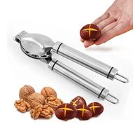 Holzsammlung Chestnut Cutter, 304 Stainless Steel Chestnut Peeler Tool, Portable Multifunctional Metal Nut Cracker Nutcracker, Walnut and Chestnut Opener for Chestnuts, Pecans, Walnuts and Nuts