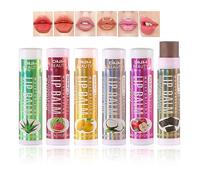 Holzsammlung Lip Balm Set,6pcs Lip Balm Tinted,Long Lasting Moisturizer Lip Gloss Fruit-Flavored Lipstick Makeup Set#03