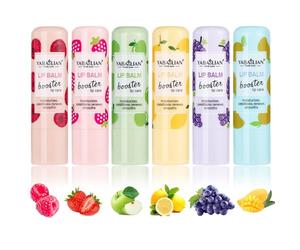 Holzsammlung Lip Balm Set,6pcs Lip Balm Tinted,Long Lasting Moisturizer Lip Gloss Temperature Color Change Fruit-Flavored Lipstick#06