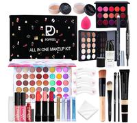Holzsammlung Makeup Kit, Makeup Sets for Women, Cosmetic Make Up Starter Kit, Portable Travel Make Up Set for Teens Girls Includes Eyeshadow Palette Lipstick Concealer Eyeliner Mascara #C