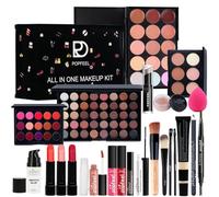 Holzsammlung Makeup Kit, Makeup Sets for Women, Cosmetic Make Up Starter Kit, Portable Travel Make Up Set for Teens Girls Includes Eyeshadow Palette Lipstick Concealer Eyeliner Mascara #A