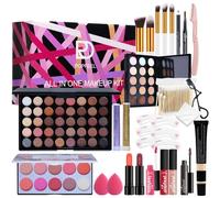 Holzsammlung Makeup Kit, Makeup Sets for Women, Cosmetic Make Up Starter Kit, Portable Travel Make Up Set for Teens Girls Includes Eyeshadow Palette Lipstick Concealer Eyeliner Mascara #D