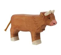 Holztiger 80556 Scottish Highland Cow Standing 15 CM Wooden Figures Farmland