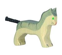 Holztiger Cat Wooden Figure (Small, Grey)